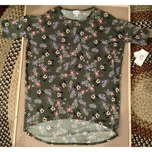LulaRoe Disney Womens Tunic Top Shirt Minnie Mouse Irma Print X Small NWT